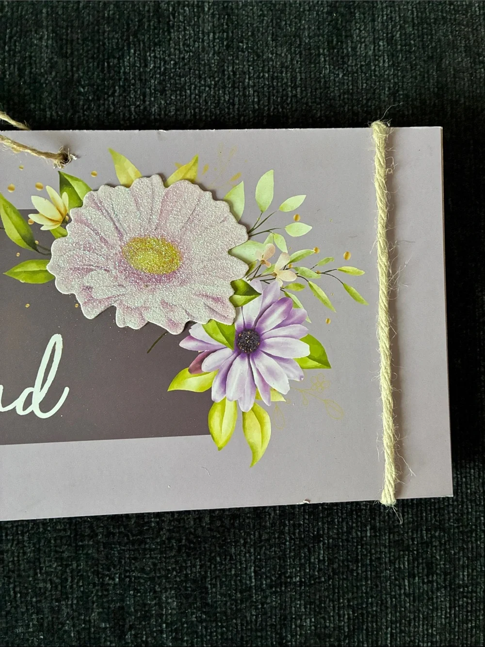 NWT- Horizontal- Always Stay Humble & Kind Glittered Floral Wall Decor Sign